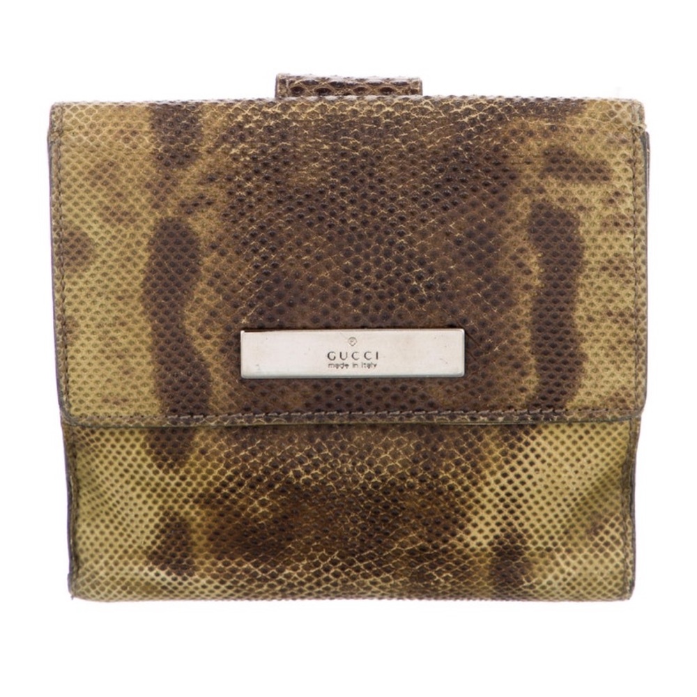 Gucci SNAKESKIN Compact Wallet